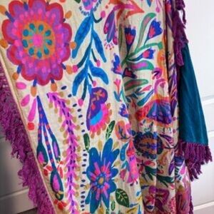 NATURAL LIFE Colorful Beach towel/blanket with fringe